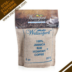 原裝進口wallenford 100%牙買加藍(lán)山咖啡豆227g麻袋裝正品